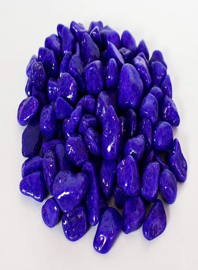 Ercole® Polished Colored Stone Marble Pebbles for Home Garden Aquarium Outdoor Decoration (Purple, 1 Kg) - Image 2